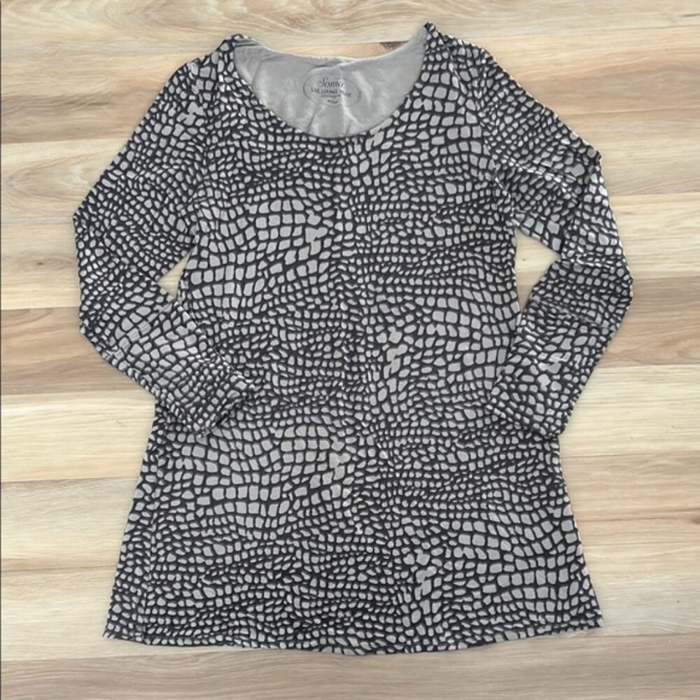 Soma Black and Gray Women's Top